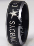 Dallas Cowboys Ring 8mm Black Ring NFL #dallas #cowboys #nfl