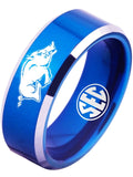 Arkansas Razorbacks Ring Blue Ring Tungsten Ring #arkansas #razorbacks