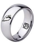 Arizona Cardinals Ring AZ Cardinals Logo Ring 8mm Silver Tungsten Ring #cardinals