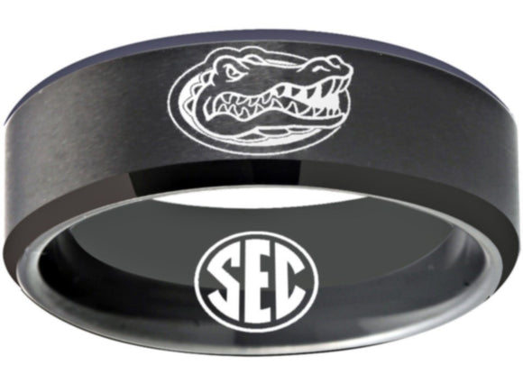 Florida Gators Ring UF Gators Logo Ring Matte Black Band #florida #gators