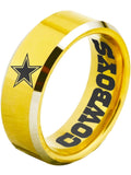 Dallas Cowboys Ring Gold Ring 8mm Tungsten Ring #cowboys