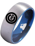 Chicago Cubs Ring Silver & Blue Wedding Ring Sizes 6 - 13 #chicago #cubs