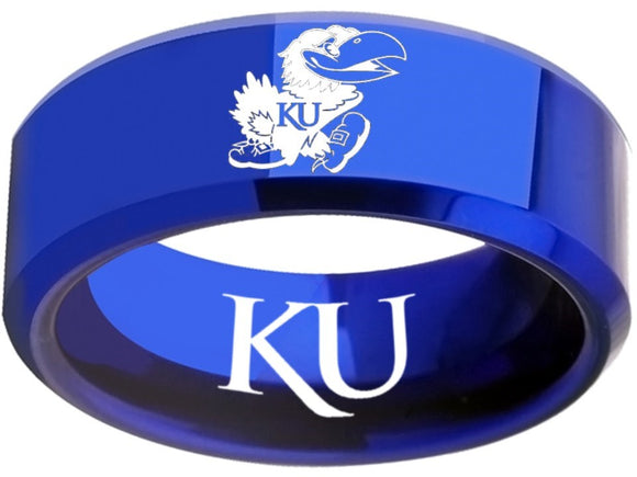 Kansas Jayhawks Ring Black Logo Ring Sizes 4 - 17 #jayhawks