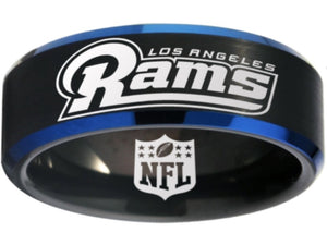 Los Angeles Rams Ring Black and Blue Logo Ring Sizes 6 - 13 #rams