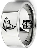 Atlanta Falcons Ring Falcons Logo Ring Wedding Band Silver 12mm Tungsten #atl #falcons