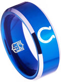 Indianapolis Colts Ring 8mm Tungsten Blue Ring NFL #colts