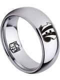 Cincinnati Bengals Ring Silver Wedding Band | Sizes 5-16 #bengals #cincinnatibengals