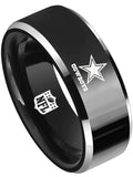 Dallas Cowboys Ring Black & Silver Wedding Band | Sizes 4-17 #cowboys