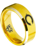 Chicago Bears Ring Gold Ring 8mm Tungsten Wedding Ring #bears