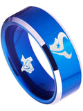 Houston Texans Ring Blue Ring Tungsten Ring #texans