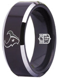 Houston Texans Ring 8mm Black Tungsten Ring #texans