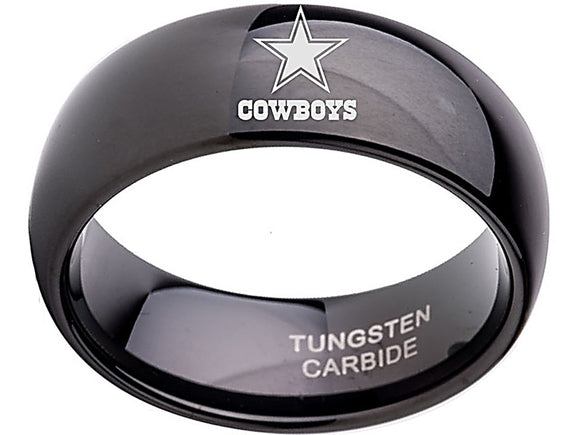 Dallas Cowboys ring Black Wedding Band | Sizes 6-14 #cowboys